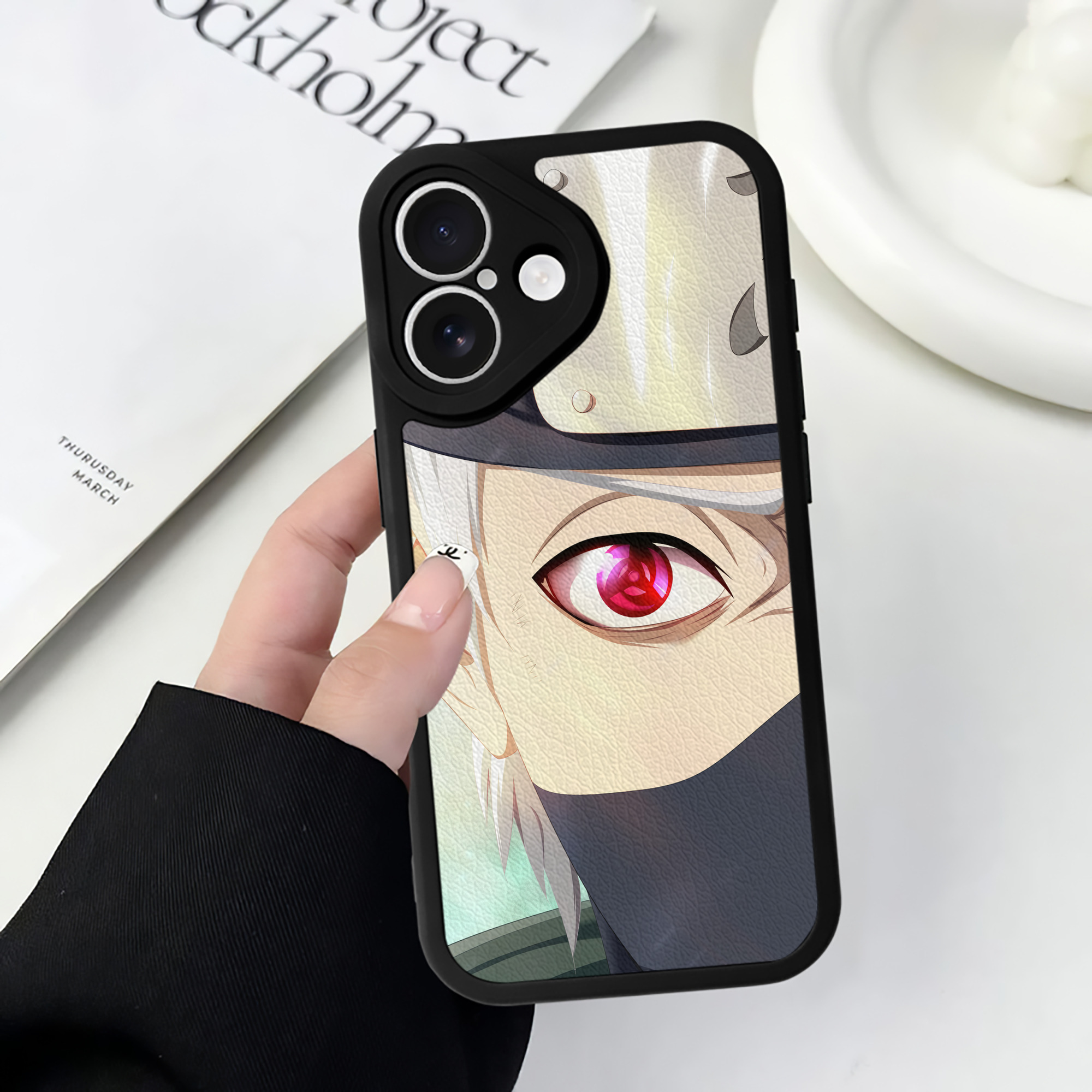（画像用） NARUTO -ナルト- NARUTO -ナルト- 疾風伝 【iPhone 16シリーズ対応】シリコンスマホケース（レザー調） 材質：シリコン